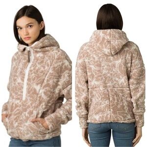 Prana Women’s Polar Escape 1/2 Zip Sherpa Pullover Hooded Sweater Sweatshirt